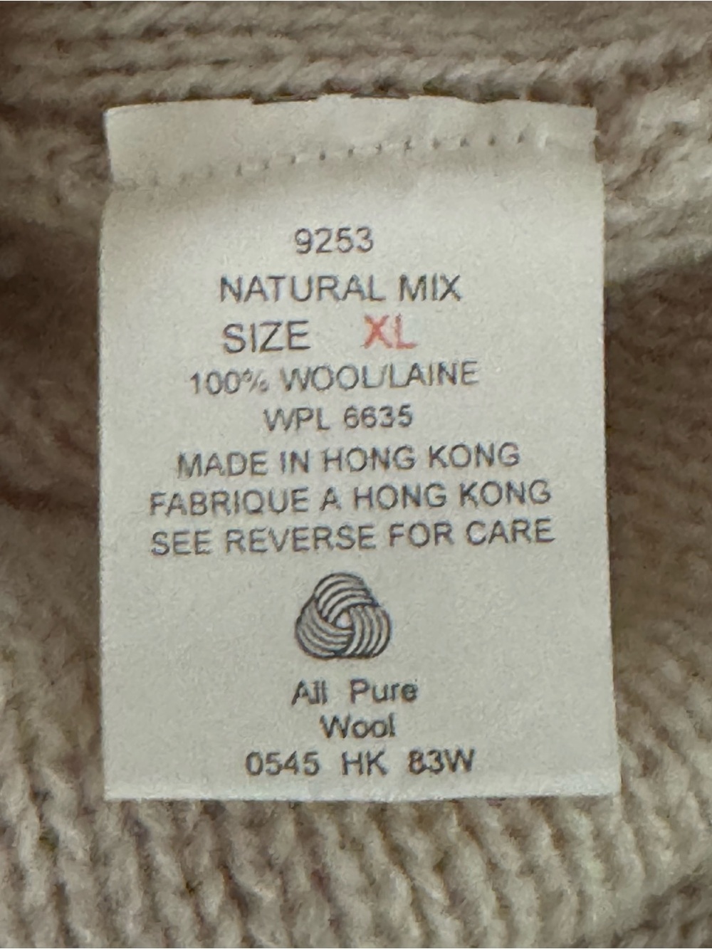 Vtg. W Sz. XL Pure Wool Woolrich Cream Cable Knit Embroidered Floral Sweater - Picture 7 of 7